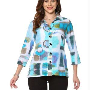 Parsley & Sage Women's Naomi Button Front Shirt - Available in XL nad 1X